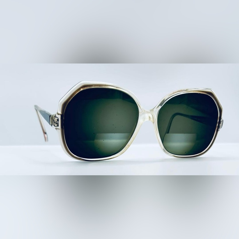 Vintage SRO Spring Gray Translucent Oval Sunglasses Frames Only